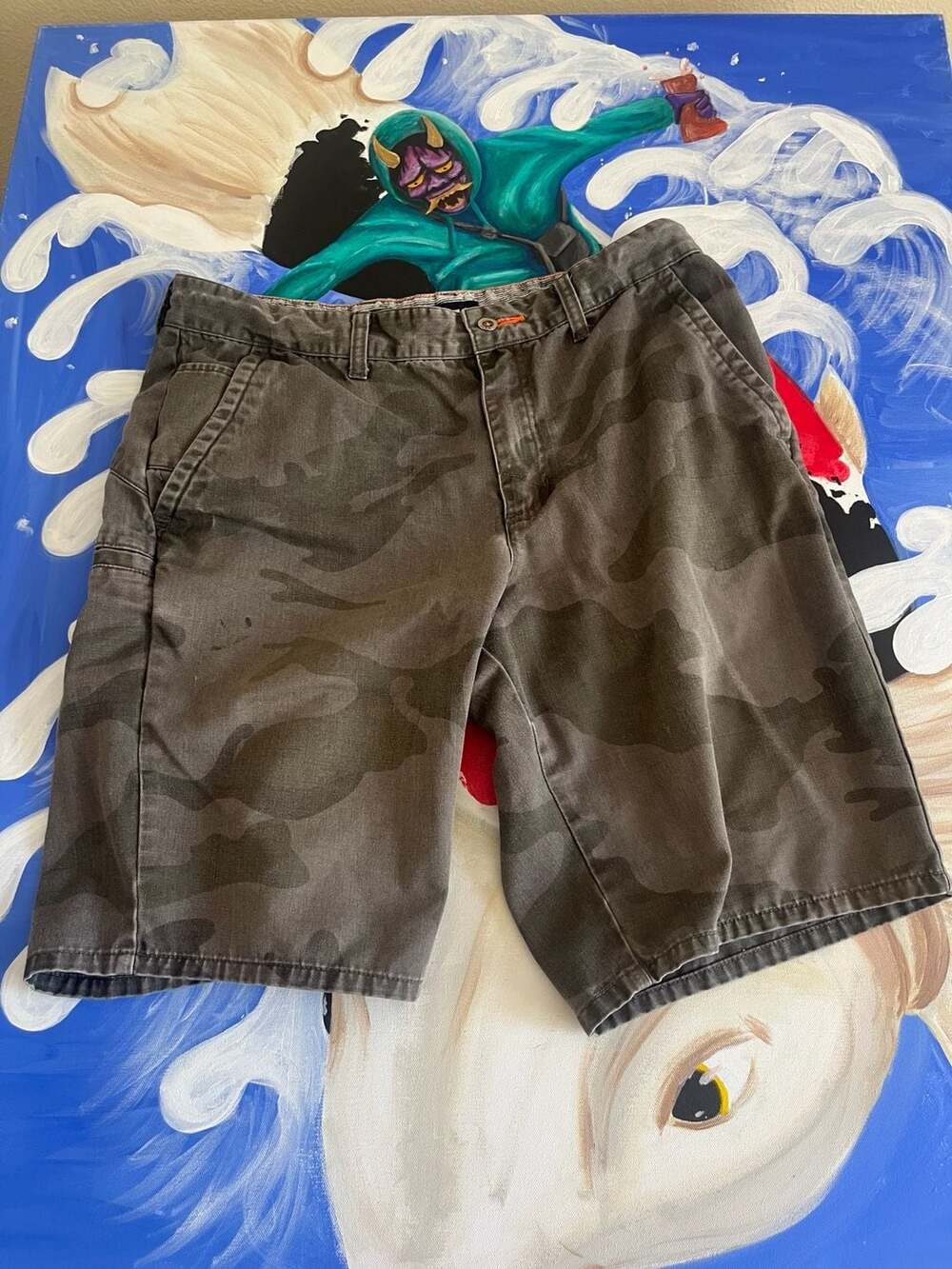 Tony Hawk Mens Camo Skate Shorts Size 32